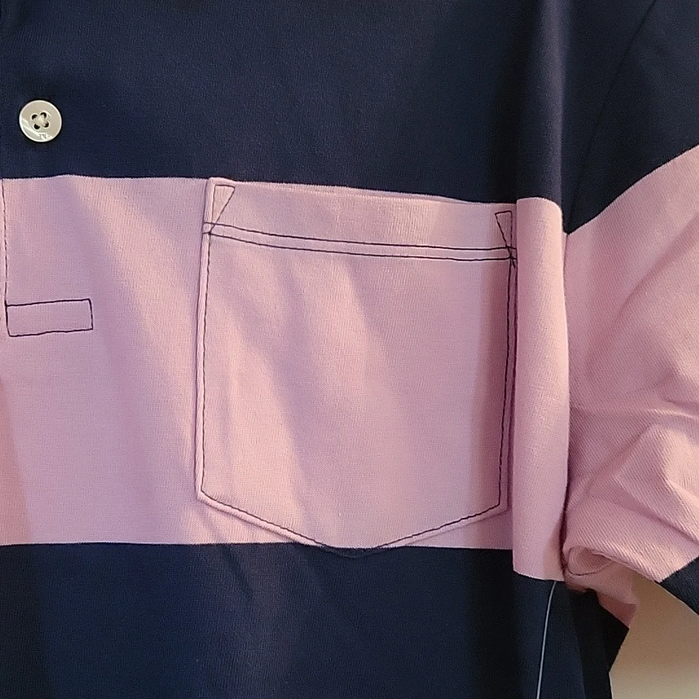 Gap lilac and navy cotton polo xxl